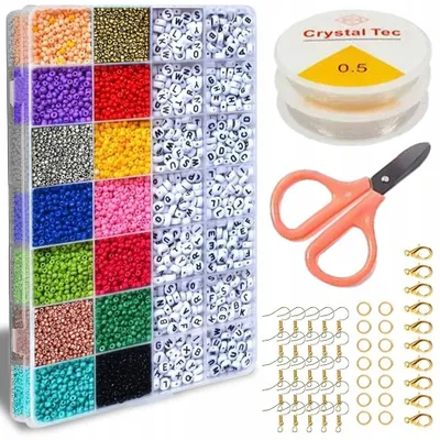 Produktbild von Mobes Großes DIY Schmuckperlen-Set Kreativ Bastelperlen XXL