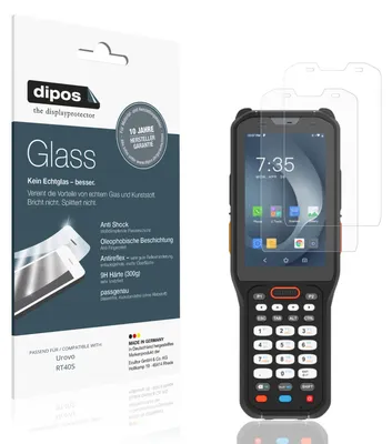 Produktbild von 2x Schutzfolie für Urovo RT40S matt - Anti-Shock 9H Folie dipos Glass Kunststoffglas