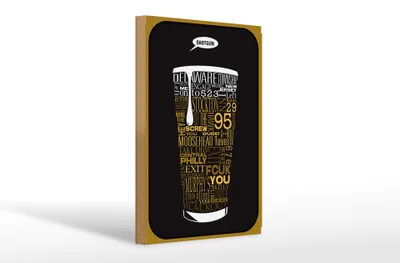 Produktbild von Holzschild Spruch 20x30cm Shotgun Dosenstechen Bier