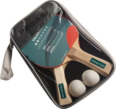 Produktbild von Pegasi Tischtennisschlägerset 2 Sterne - Tischtennisschläger - Tischtennisschlaeger - 2 Table Tennis Rackets - Talented - Mit Tischtennisbälle und Schlägern