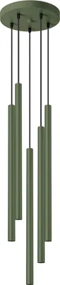 Produktbild von Pendelleuchte PASTELO 5P olivgrün 5xG9 8W Stahl 104x25x25cm Sollux Lighting