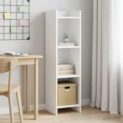 Obrázok produktu pre Maison Exclusive – Knihovňa, biela, 30 x 30 x 111 cm, drevotrieska