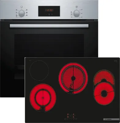 Produktbild von Bosch HBD231FR82 Einbau-Backofen-Set, HBF133BR0 + PKH811BB1D, Einbau-Backofen, Elektro-Kochfeld