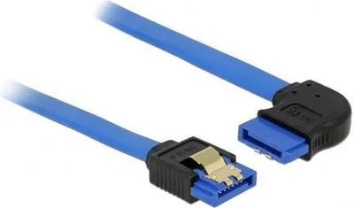 Obrázok produktu pre DeLOCK 84989, 0,2 m, SATA III, SATA 7-pin, SATA 7-pin, Samec/samec, Čierna, Modrá