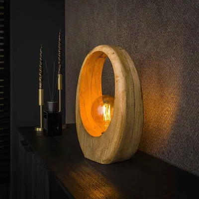 Produktbild von Hoyz Collection - Tischleuchte Arch Wood 1L - L