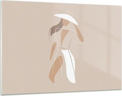 Produktbild von Bilder auf glas - Einteilig - Minimalismus Frau Buntstift - 120x80cm - Glasbilder - Wandbilder - Bilder - Wanddekoration aus Glas - Glas Bilder - Wandbild auf Glas - GAA120x80-4603