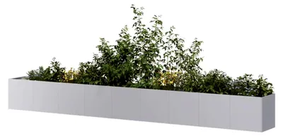 Produktbild von Pflanzgefäß Hochbeet Blumenkübel Blumenkasten Gemüsebeet Pflanzbeet Gartenbeet Frühbeet Hochbeet für Garten Balkon 360x40x40 cm verzinkter Stahl