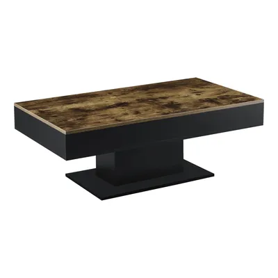 Immagine prodotto di In And OutdoorMatch Tavolino Shanie - Con spazio di archiviazione - 110 x 60 x 40 cm - Nero e legno - Truciolato - Design moderno