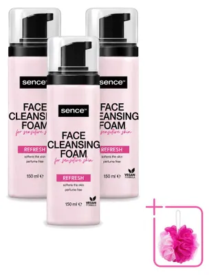 Produktbild von 3 x Sence Gesichtsschaum für empfindliche Haut - 150 ml - Sparpackung - 3 Stücke