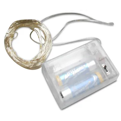 Produktbild von 20er LED Minilichterkette mit Timer 76051 | Silber Warmweiß - Adventsdekoration