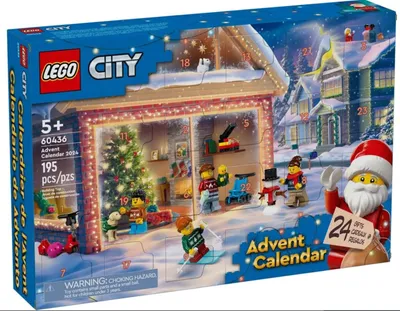 Produktbild von LEGO City Adventskalender 2024, Adventsgeschenk für Kinder ab 5 Jahren, 24 Überraschungen,  Minifiguren in Weihnachtspullis, Weihnachtsmann und Frau Weihnachtsmann, Weihnachtsgeschenk 60436