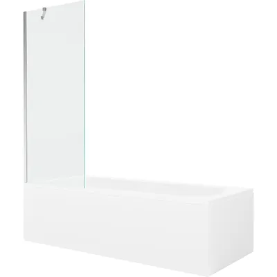 Obrázek produktu pro Mexen Vega obdélníková vana 170 x 70 cm s pláštěm 1-křídlovou zástěnou 70 cm, Průhledné, Chromovaná - 550117070X9507000001