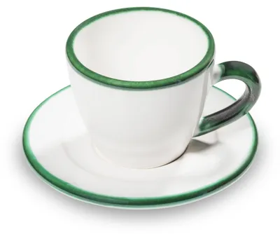 Obrázok produktu pre Gmundner Keramik Grüner Rand, Espresso für Dich/2tlg.i. Geschenkk.