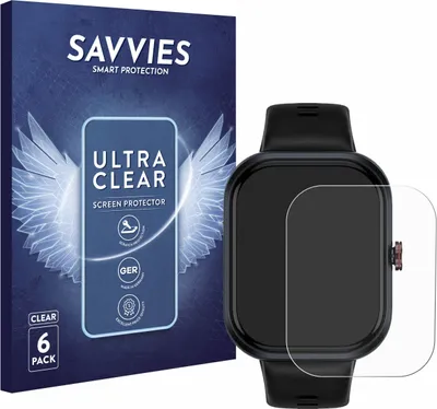 Produktbild von 6x Für Honor Choice Connected Watch Schutzfolie Savvies Displayschutz Display Schutz Folie Klar Transparent
