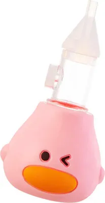 Obrázok produktu pre Manuálna nosová odsávačka pre deti, mäkký silikón, PP, zabraňuje refluxu, jednorazová odsávačka, odsávanie hlienov, soplíkov, svetlo ružová
