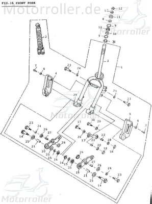 Produktbild von Adly AT 50 PT Unterlegscheibe 50ccm 2Takt 51312-101-000 Motorroller.de Distanzhalter U-Scheibe Washer Beilagscheibe Ausgleichsscheibe Distanz-Scheibe