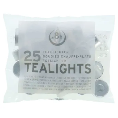Produktbild von Spaas Teelichter 8 Stunden 25 Stück