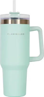 Produktbild von Thermobecher mit Strohhalm Edelstahl 1,18 Liter Blau