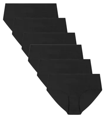 Produktbild von UNDER ARMOUR Damen Hipster, 6er Pack - Pure Stretch No Show Hipster, Slips, elastisch, einfarbig Schwarz L