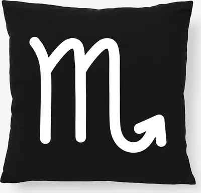 Produktbild von Huuraa Kissen Skorpion Sternzeichen Zeichen 40x40cm mit Füllung Black Baumwolle Dekokissen Geschenkidee