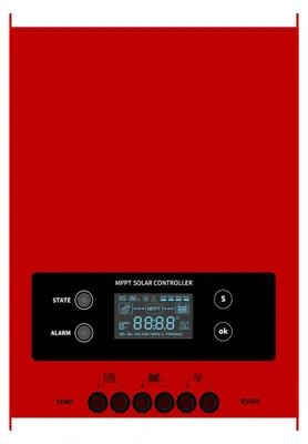 Zdjęcie produktu dla Inteligentny regulator ładowania paneli słonecznych MPPT, 60A, z wyświetlaczem LCD i Bluetooth