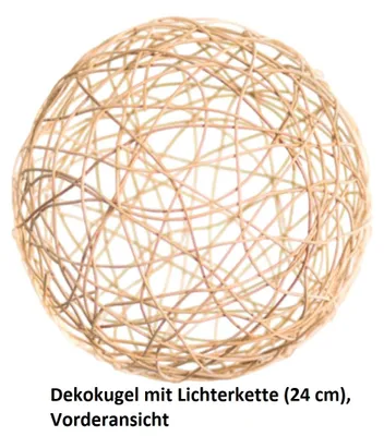 Produktbild von Dekokugel mit Lichterkette (24 cm)