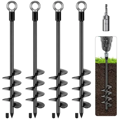 Immagine prodotto di Solidchoice - Gancio robusto per tende, 47 cm, picchetto a terra per campeggio e giardino