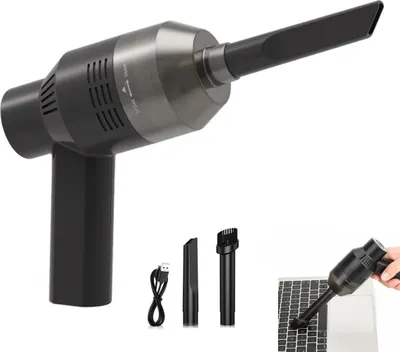 Produktbild von Kabelloser tragbarer Staubsauger, Fensterreiniger, Tastatur-/Desktop-Staubsauger – zur Reinigung von Staub, Schmutz und Ablagerungen von und Autos.