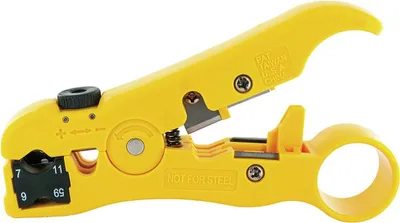 Produktbild von Abisolier Zange zum Abisolieren von Antennen /Sat / TV / Koaxial / Netzwerk / Ethernet Kabel / integrierte Cutter Klingen