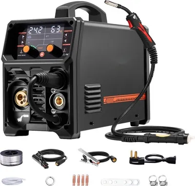 Obrázek produktu pro Svářečka MIG 200A - Svářečka 4 v 1 - Plynová MIG/Flux Core MIG/Stick/Lift TIG - Pro profesionální i amatérské řemeslníky
