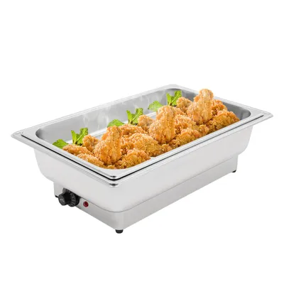 Image de Set de chafing dish pour buffet Chauffe-plats 9 L Récipient alimentaire argenté