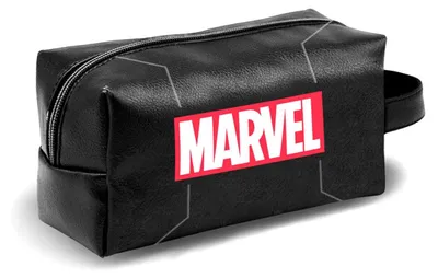 Produktbild von Marvel Schminkkoffer mit Trolley-Aufsteckfunktion, Reißverschlussfach und Tragegriff, 13x27x13 cm