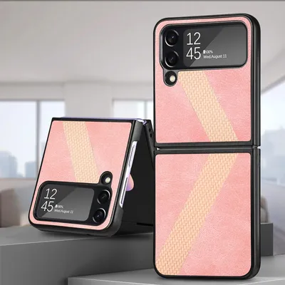 Image de Étui pour Samsung Galaxy Z Flip4 5G en similicuir / motif L - Neuf