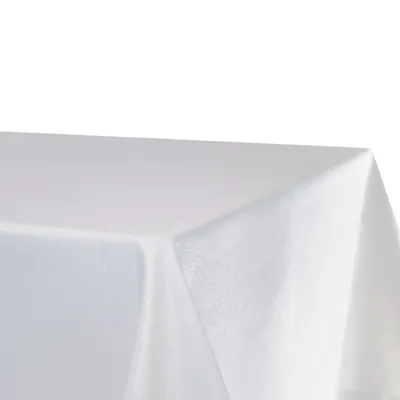 Produktbild von Tischdecke Leinenoptik 110x140 cm eckig Weiß beschichtet wasserabweisend Lotuseffekt fleckenabaweisend