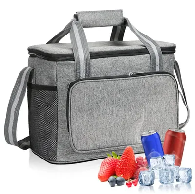 Image de Sac isotherme de 15 litres - Sac de déjeuner portable et étanche avec bandoulière réglable