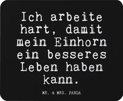 Produktbild von Mr. & Mrs. Panda Mousepad Ich arbeite hart, damit... - Schwarz - Geschenk, Spruch, mauspad laptop, Mouse Pad, lustig, Glizer Sprüche Weisheiten Zitate Weisheit Worte, pc
