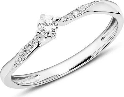 Produktbild von 585er Weißgoldring Diamanten (Größe: 56mm)