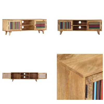 Produktbild von vidaXL TV Schrank 120x30x40 cm Massivholz Mango - TV-Schrank - TV-Schränke - Fernsehmöbel - TV Möbel
