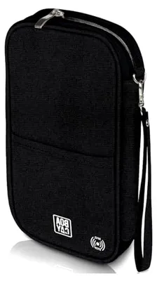 Produktbild von Reisepasshülle mit RFID-Schutz, Organizer für Reiseunterlagen für Damen und Herren, wasserdichte Tasche für Tickets, Geld und Karten