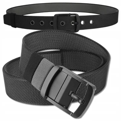 Produktbild von EdiBazzar Herren Canvas Gürtel Schwarz 120 cm Stark