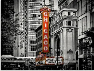 Produktbild von ARTland Glasbild Chicago I Größe: 80x60 cm