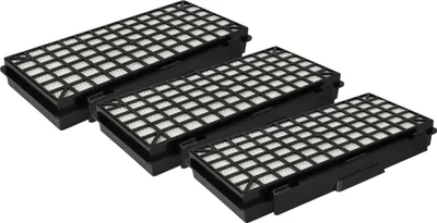 Produktbild von vhbw 3x Staubsaugerfilter Ersatz für Siemens / Bosch 647753, 00577303, 00579496, 17004549, 57949, BBZ154HF für Staubsauger - HEPA-Filter Schwarz Weiß