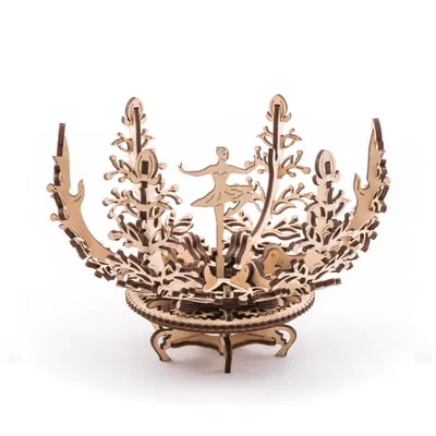 Image de Puzzle 3D, Fleur Mécanique, Ugears, bois, 101 pièces