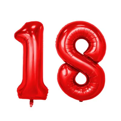 Produktbild von Set -Folienballon - Rot/40inch - 1 + 8