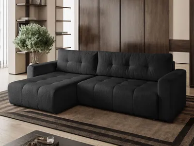 Zdjęcie produktu dla Narożnik VIENNA - styl, komfort i funkcjonalność Czarny Lewy