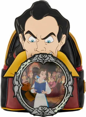 Zdjęcie produktu dla Loungefly - Plecak Disney Piękna i Bestia Scena z Gastonem 26cm