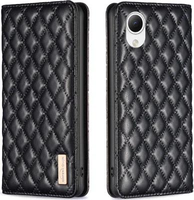 Immagine prodotto di Custodia Galaxy A23E, elegante custodia in pelle flip con slot per schede e supporto per Samsung Galaxy A23E nero