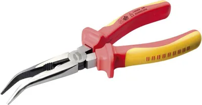 Produktbild von TOOLCRAFT TO-6796773 VDE Telefonzange 40° gebogen Chrom-Vanadium Stahl 200 mm
