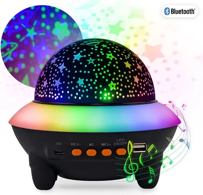 Produktbild von Lautsprecher mit Projektor ''UFO'', Bluetooth, Fernbedienung, inkl. Kabel