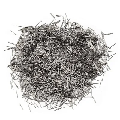 A pile of small, metallic pins used for polishing.